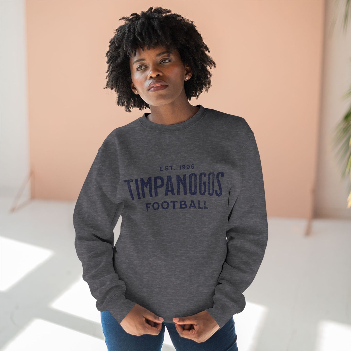 Distressed Football  Sweatshirt